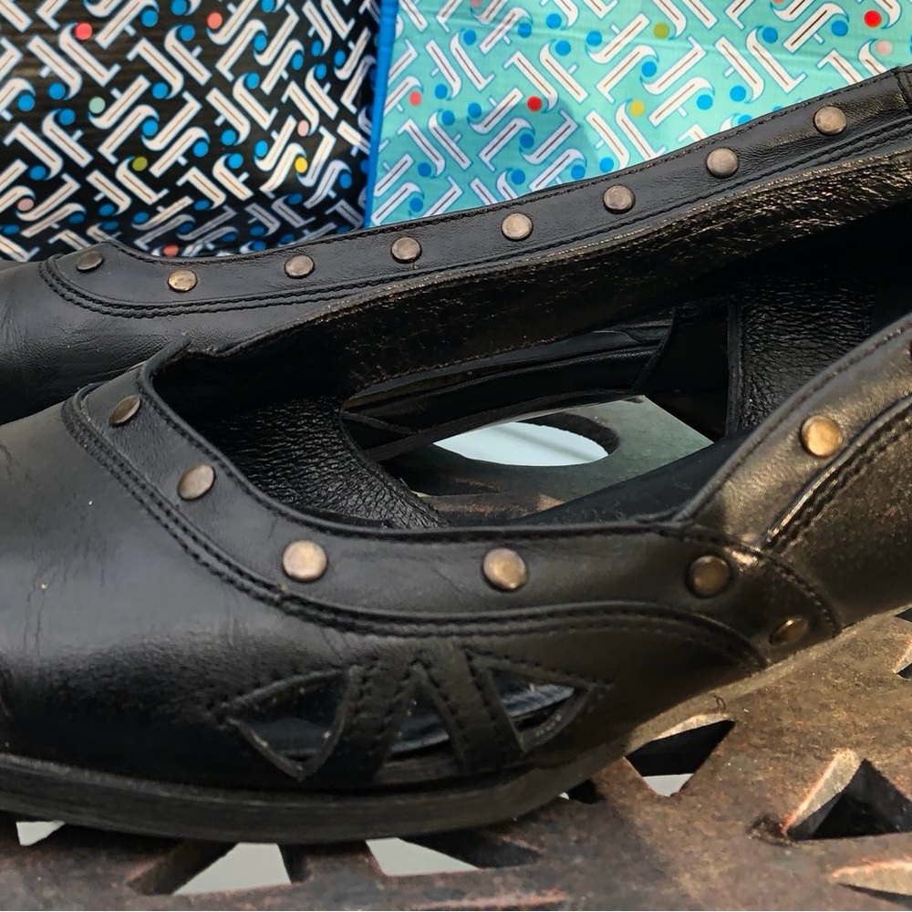 John Fluevog Free Amina shoes studded black leather (project shoe) - Picture 9 of 14